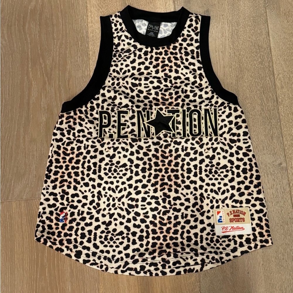 PE Nation leopard tank top small